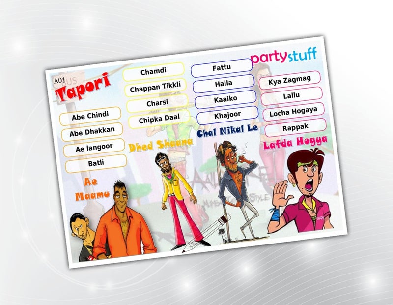 PartyStuff Tambola Housie Tickets - Tapori Terms kukuba (48 Piece) - Image 1