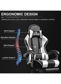 ACPLAY High Back Gaming Chair,High Quality Ergonomic PC Computer Chair,Adjustable Swivel, Headrest & Lumbar Support,Ideal for Office,Computer & Gaming  - Image 4