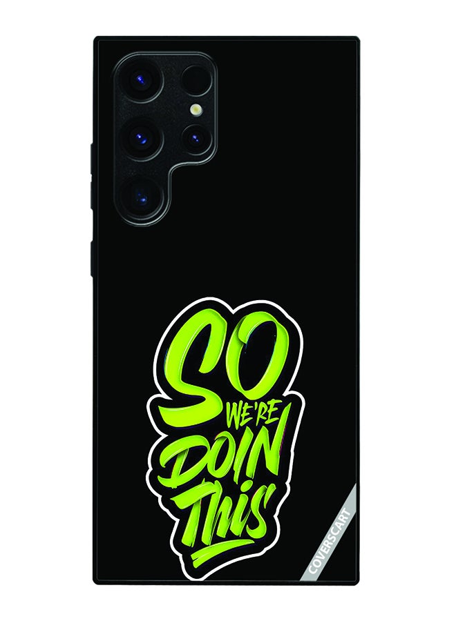 غطاء حماية لجهاز سامسونج جالاكسي S24 ألترا بتصميم أسود