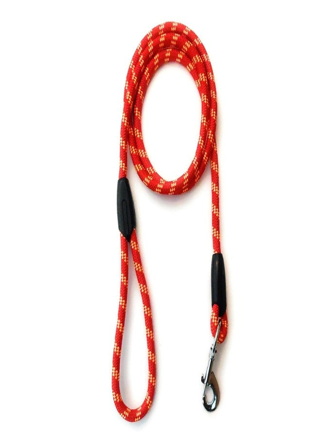 PawCloud Nylon Dog Rope Leash, Medium - 72 inch (6ft), Red -12mm - Image 1