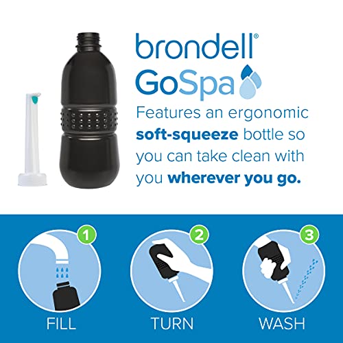 Brondell GoSpa Essential Portable Bidet for Everyday Use, Camping, Hiking, and Outdoor Activities, Compact and Discreet, Includes Travel Bag, 400mL, Midnight - Image 2