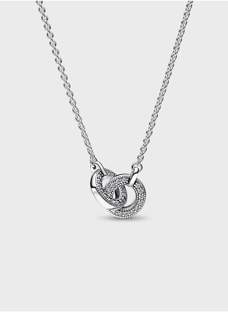 Signature Intertwined Pavé Pendant Necklace