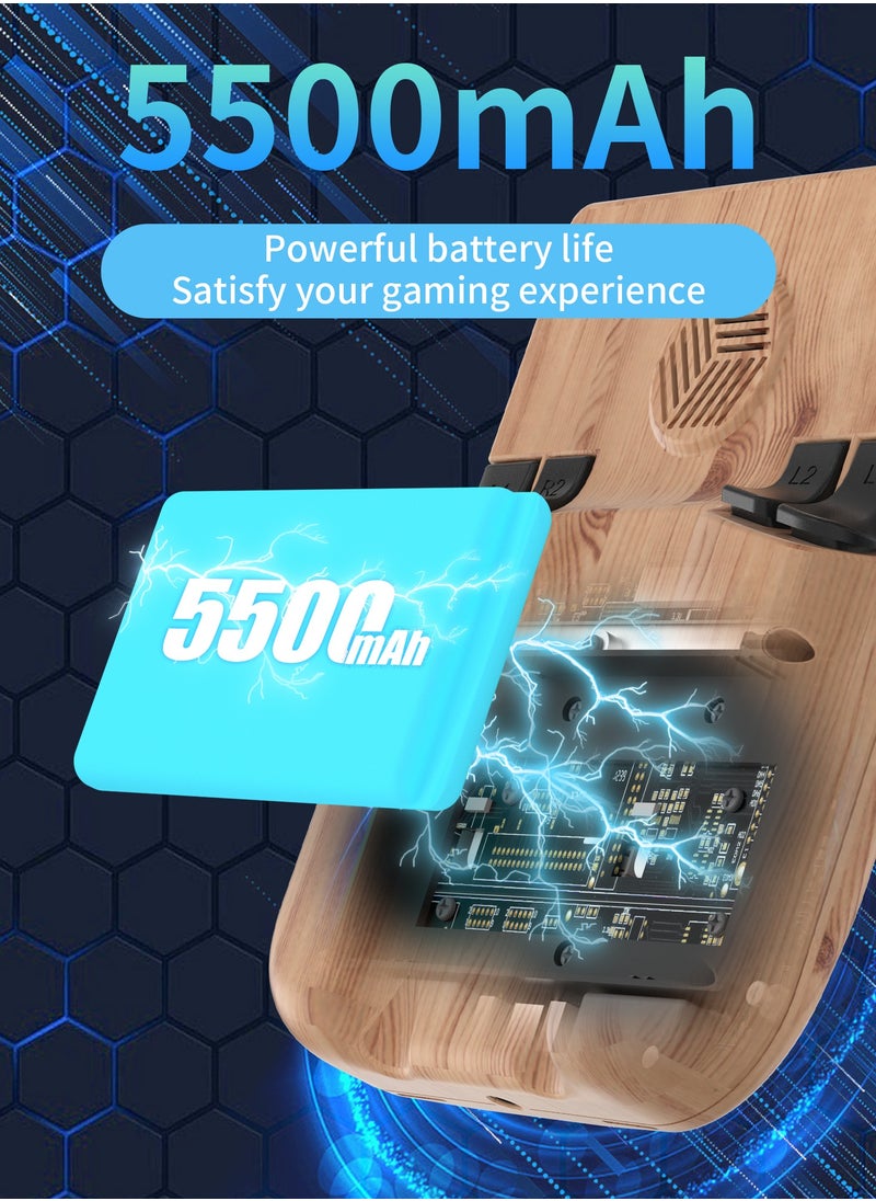 Anbernic RG405V Game Console 4-inch IPS Touch Screen 640*480 Android 12 Unisoc Tiger T618 5500mAh 5G WiFi BT Heat Dissipation 26 Emulators Gift Package【Wood-128G with 20,000 Games Pre-installed】