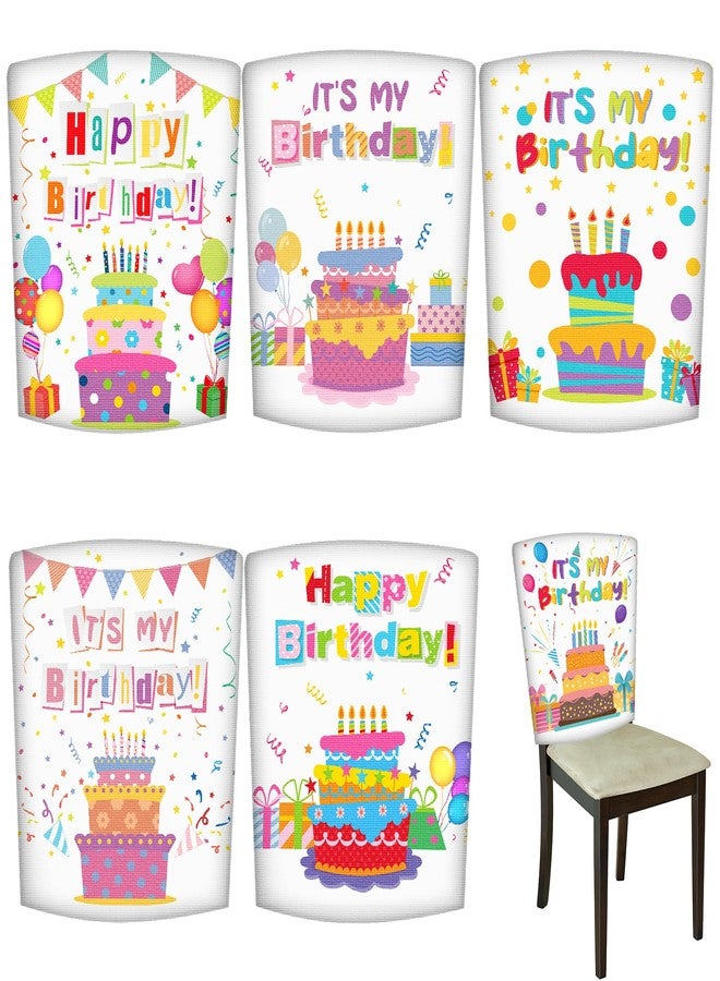FuWeave 6 Pcs Back to School Happy Birthday Chair Covers for Classroom 20x24 Inch Student Classroom Seat Cover Reusable Washable Party Decorations for Teachers School Celebration(It's My Birthday) - Image 1