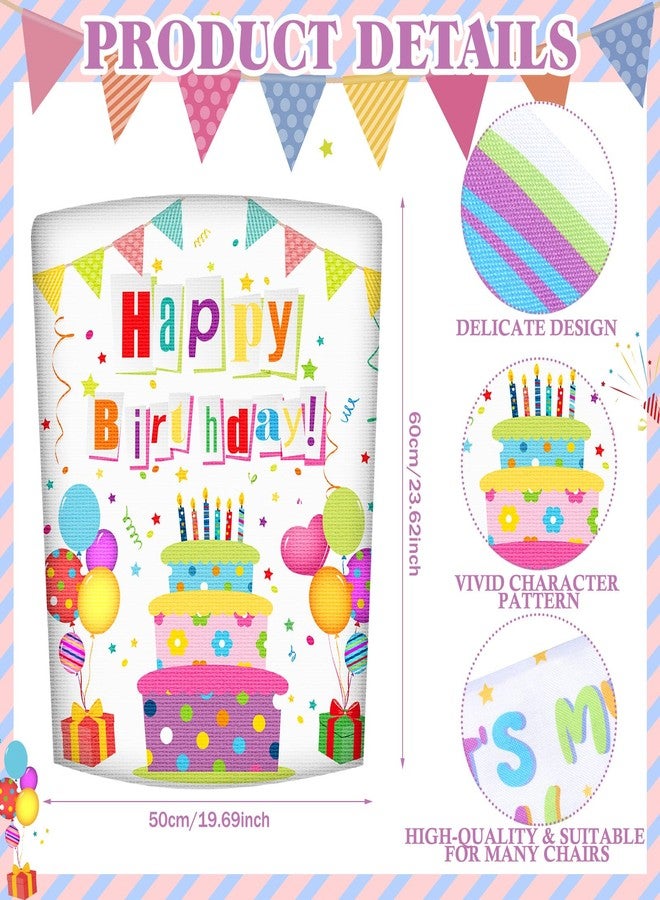 FuWeave 6 Pcs Back to School Happy Birthday Chair Covers for Classroom 20x24 Inch Student Classroom Seat Cover Reusable Washable Party Decorations for Teachers School Celebration(It's My Birthday) - Image 2