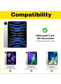 MIGOFAST IPad Pro 11 Keyboard Case 2022 2021 2020 2018 Slim Shell Lightweight Cover with Magnetically Detachable Wireless Keyboard for iPad Pro 11 Inch 4th 3rd 2nd 1st Gen  - Image 2