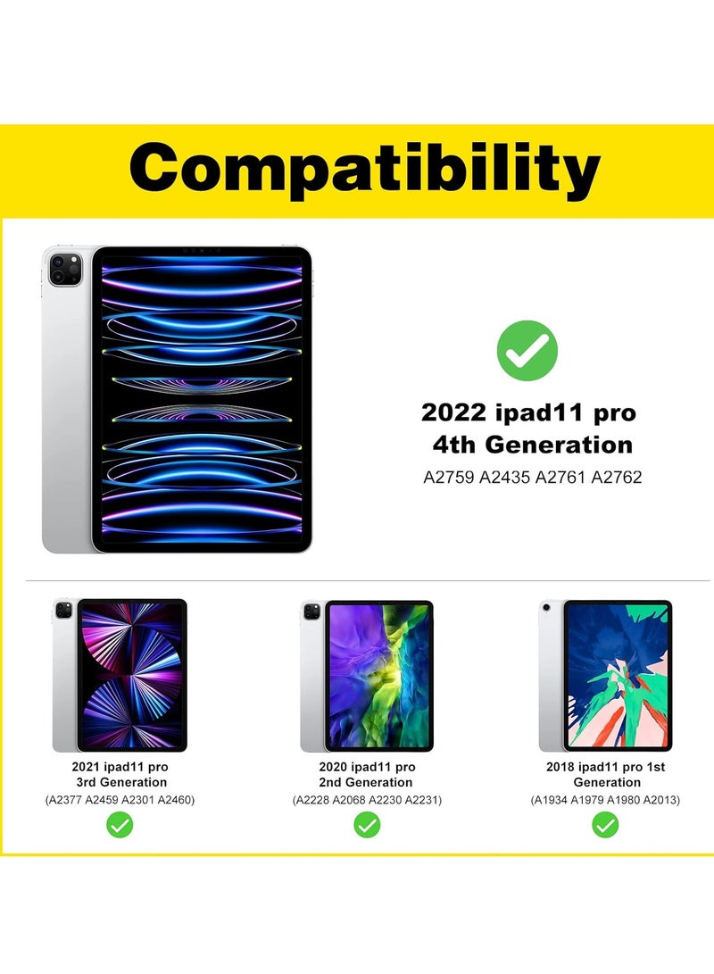 MIGOFAST IPad Pro 11 Keyboard Case 2022 2021 2020 2018 Slim Shell Lightweight Cover with Magnetically Detachable Wireless Keyboard for iPad Pro 11 Inch 4th 3rd 2nd 1st Gen - Image 2
