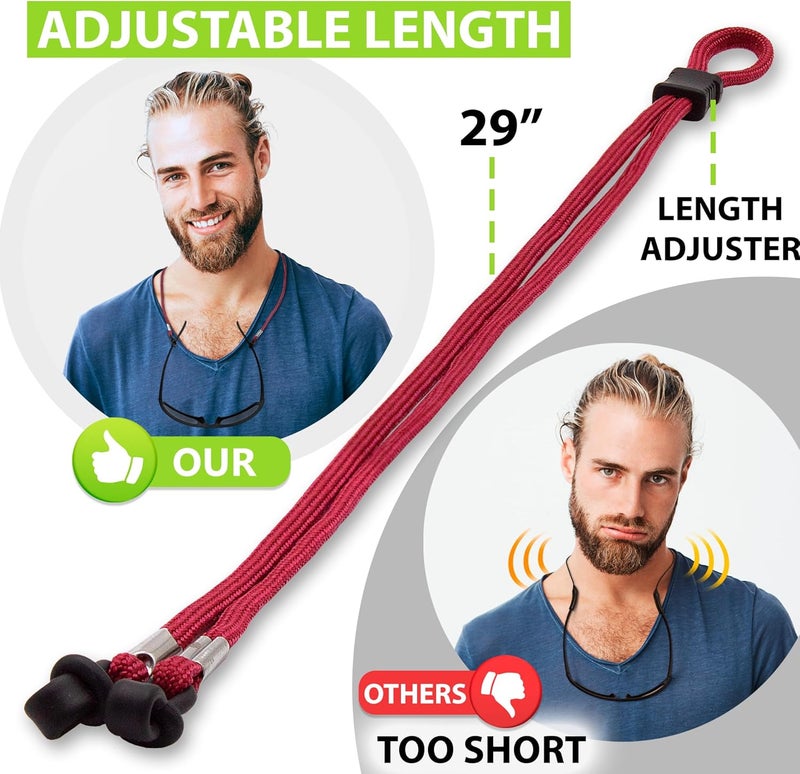 SIGONNA Eyeglasses String Holder Strap Cord - Eyeglass Chain for Men Women - Glasses Lanyard Holders Around Neck Sports - Image 4