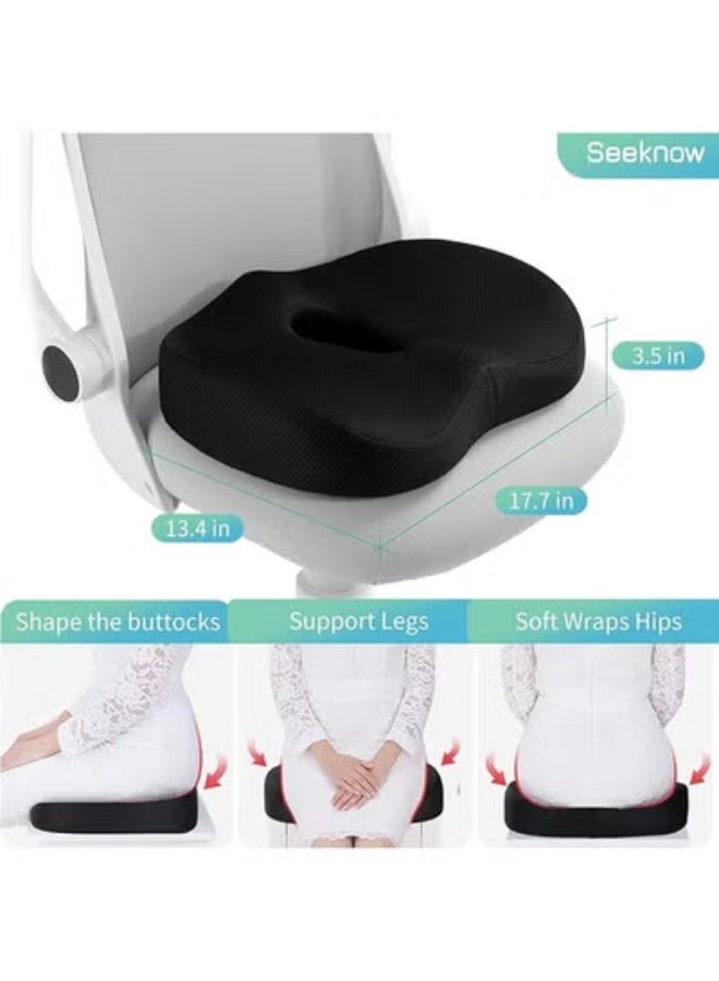 Donut Seat Cushion for Tailbone Pain Relief, Hemorrhoid and Postpartum Support, Pressure Relief Cushion for Office Chair, Car Seat - Image 2