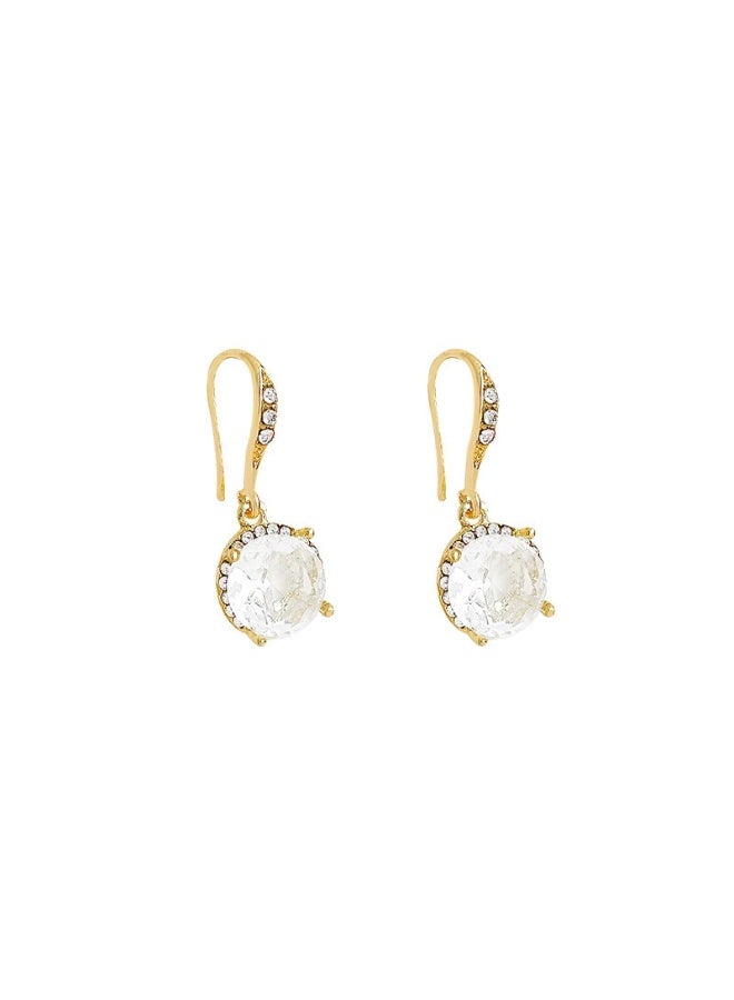 Goolsky Korean Design Sparkling Crystal Earrings for Women – Vintage Minimalist Hook Earrings, Trendy Luxury Style Crystal Inlays Anti-Tarnish, Formal Casual Events Eid Gatherings - Image 2