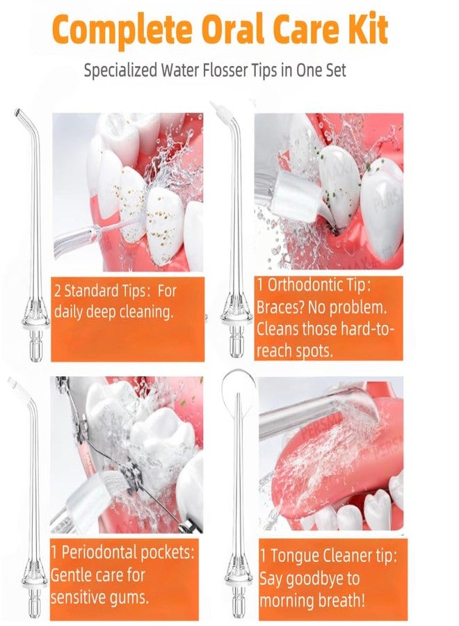 FUNSEE Replacement Tips for Bitvae C2/C5/C6 Water Flosser, Replacement Heads Oral Irrigator Jet Tips with Storage Case Only CompatibleC2/ C5/C6 Water Flosser - Image 5