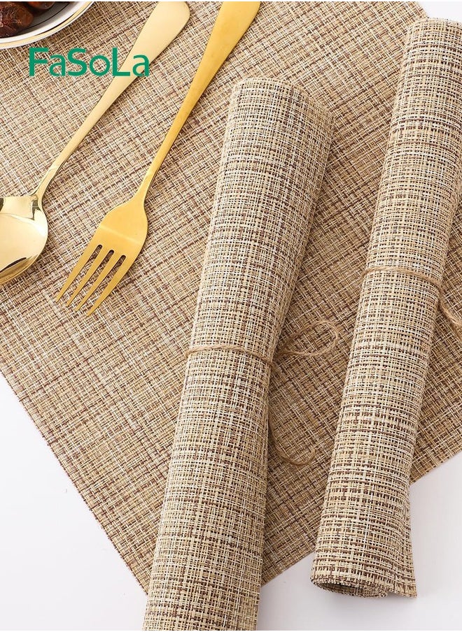 Fasola - 6 Piece Placemats Set for Dining Table Washable Decorative Table Mats - Image 1