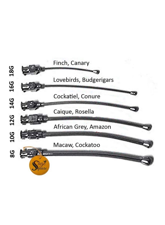 سايج سكوير محقنة تغذية يدوية قابلة للتعديل مع مجموعة كاملة للطيور والجراء والقطط والكلاب والقطط والهامستر (30 مل) (مجموعة) - Image 3