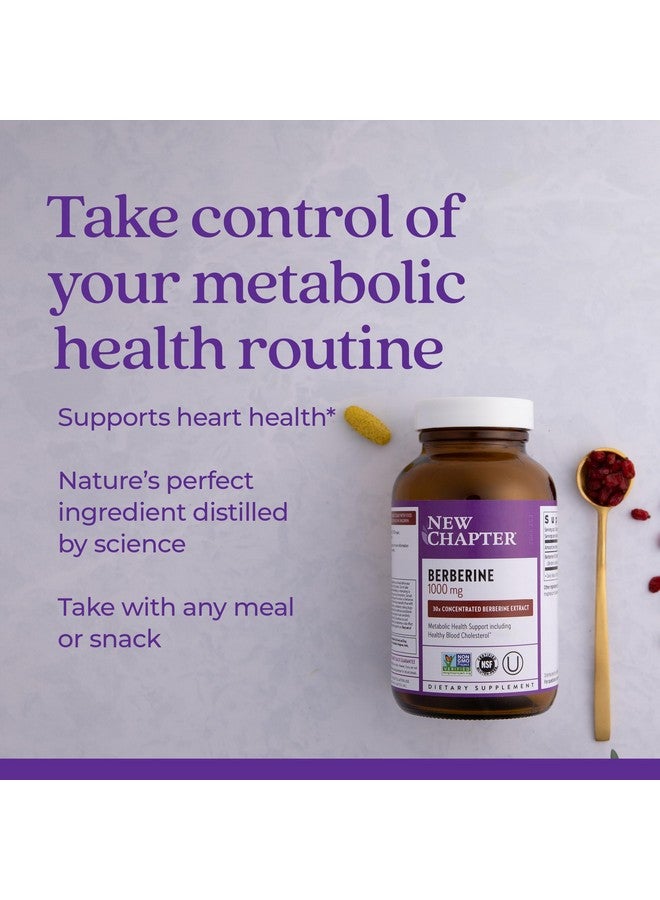 New Chapter مكمل بيربرين من نيو تشابتر - بيربرين فائق القوة 1000 ملغ، مستخلص باربيري هندي مركز 30x لدعم الصحة الأيضية + صحة القلب + دعم الجلوكوز، نباتي، خالي من الغلوتين، 60 حبة - Image 4