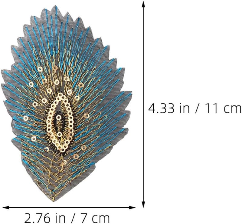 12pcs Sequin Bird Plume Embroidered Cloth Patches DIY Clothes Decoration Sewing Appliques for Clothing Bags Crafts Random Color - Image 2