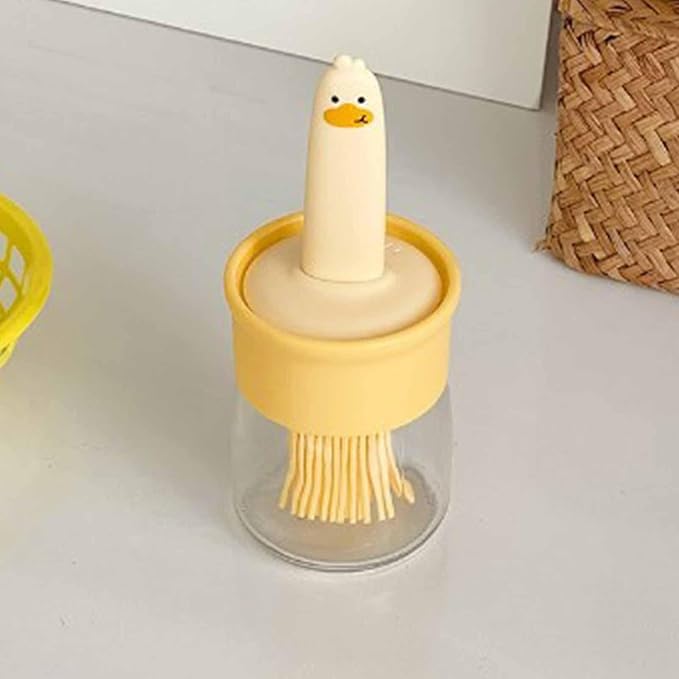 ASHGUJ Premium 2in1 Olive Oil Dispenser with Silicone Brush for Kitchen BBQ Grilling Baking Frying and Air Fryer Great for Vinegar and Sauces 
