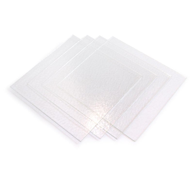 Delphi Glass System 96 8inch Clear Glass Squares  4 Pack