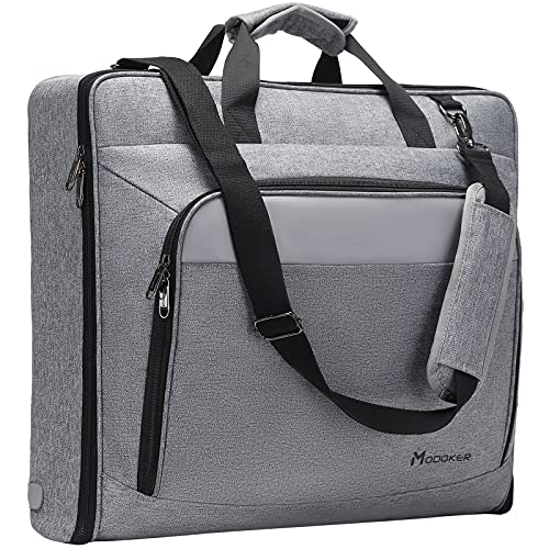 Modoker Suit Luggage Garment Bag with Shoulder Strap, Suit Carry on Bag Hanging Suitcase Garment Bags for Men Women Business Travel, Grey - Image 1