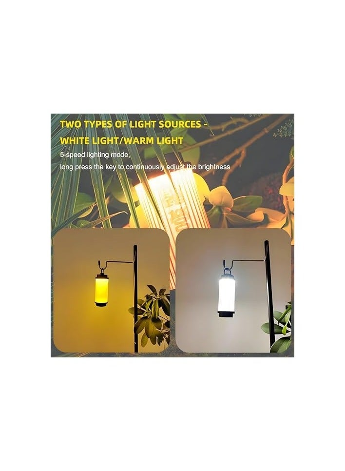 erorex Portable Camping Lights for Outdoor & Indoor Use - Multi-Functional Lightweight LED Rechargeable Lanterns with Magnetic Base, Warm Light- Ideal for Camping & Emergencies (Pack of 2)  - Image 3