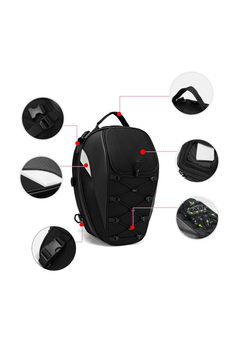 Generic Dual Use Waterproof Helmet Bag Motorcycle Tail Bag 30L-40L Tool Box Rear Seat Bag Large Capacity Rider Backpack Motorbike Accessories  - Image 4