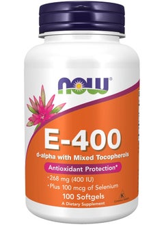 Foods Vitamin E-400Iu With Mixed Tocopherols Plus 100Mcg Selenium 100 Softgels