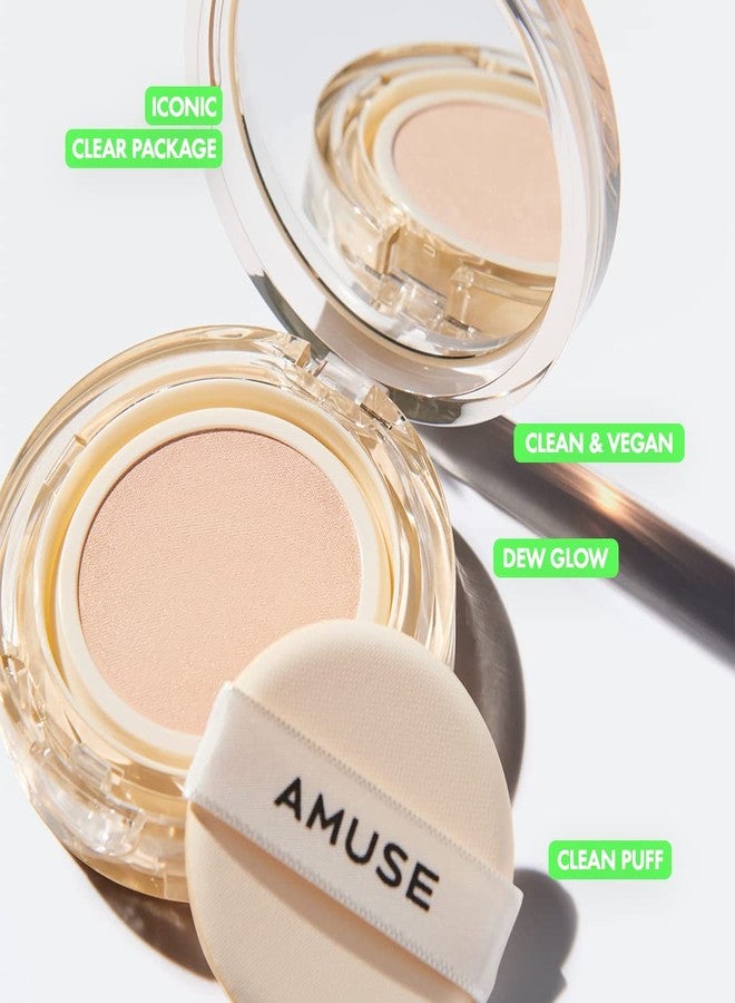AMUSE SEOUL Dew Jelly Vegan Cushion Foundation 01 SOONSOO | dewy, glow, long-lasting, double coverage, clean beauty, lightweight, natural look, foundation for sensitive skin, hydrating cushion - Image 3