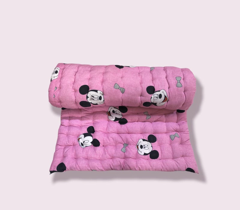Deevine Craft Soft Cotton Quilt | Foldable Light Weight Filled Single Firm Mattress| Gadda (3D Design Printed, 1 Sleeping Capacity, 3 x 6 ft or 72 x 36 Inches) - Image 1