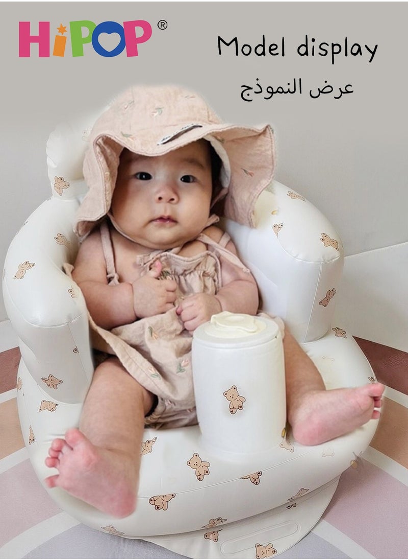 هيبوب كرسي طعام للأطفال قابل للنفخ ومقعد لإطعام الأطفال وأريكة هوائية للأطفال  - Image 2