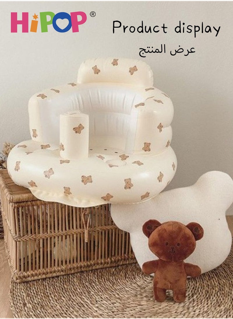 هيبوب كرسي طعام للأطفال قابل للنفخ ومقعد لإطعام الأطفال وأريكة هوائية للأطفال  - Image 5