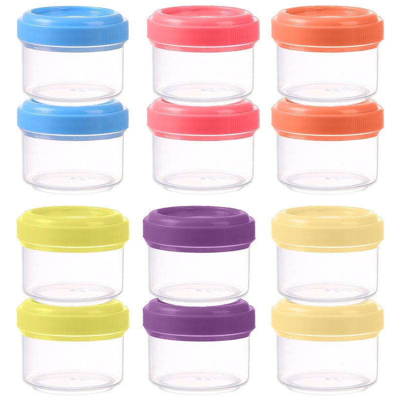 Bukela 12 Pack Mini Food Storage Containers with Lids Small Airtight LeakProof Plastic Containers for Kitchen Organization
