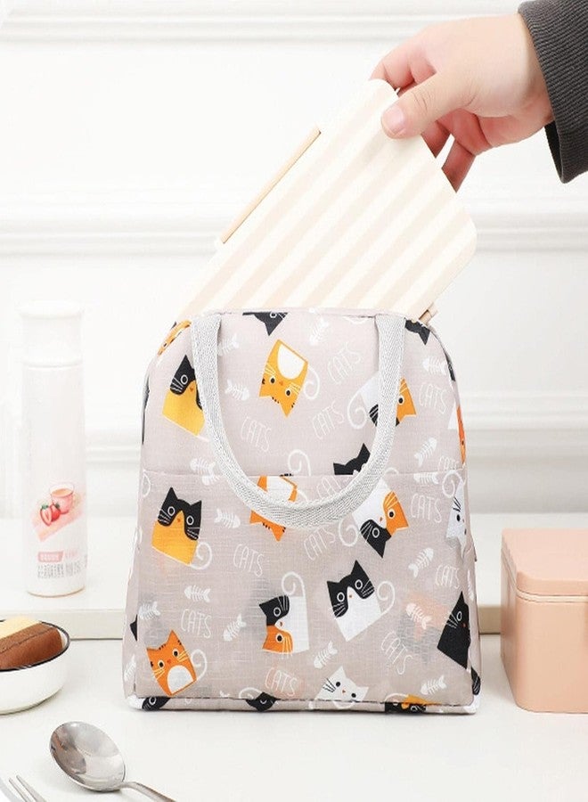 Keetly Colorful Insulation Bag with Large Capacity for Dining Out Lunch Bag Aluminum Foil Thickened Bento Bag Insulated Lunch Box Bag. (Pink) - Image 5