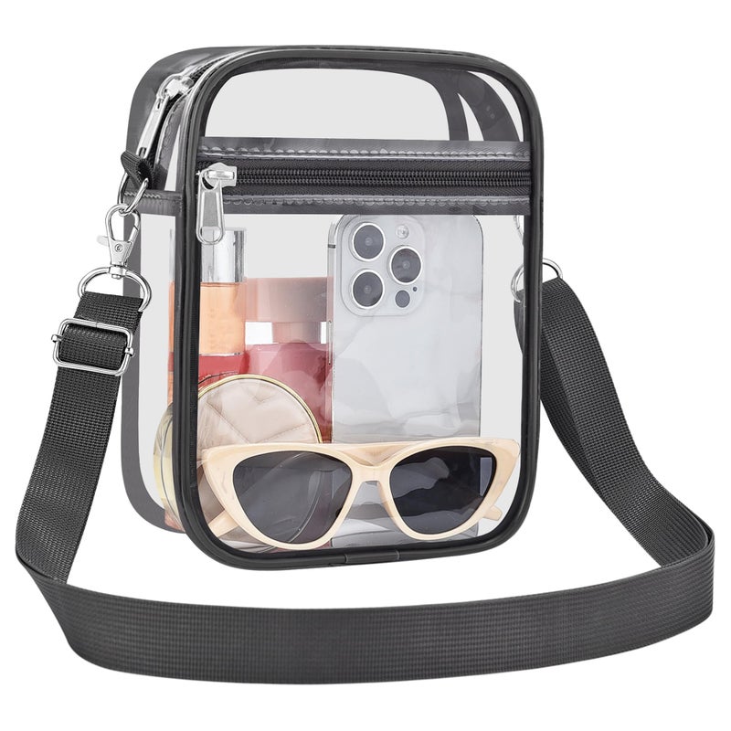 USPECLARE Clear Purse Stadium Transparent Messenger Bag Stadium Approved for Men and Women Clear CrossBody Bag - Image 1