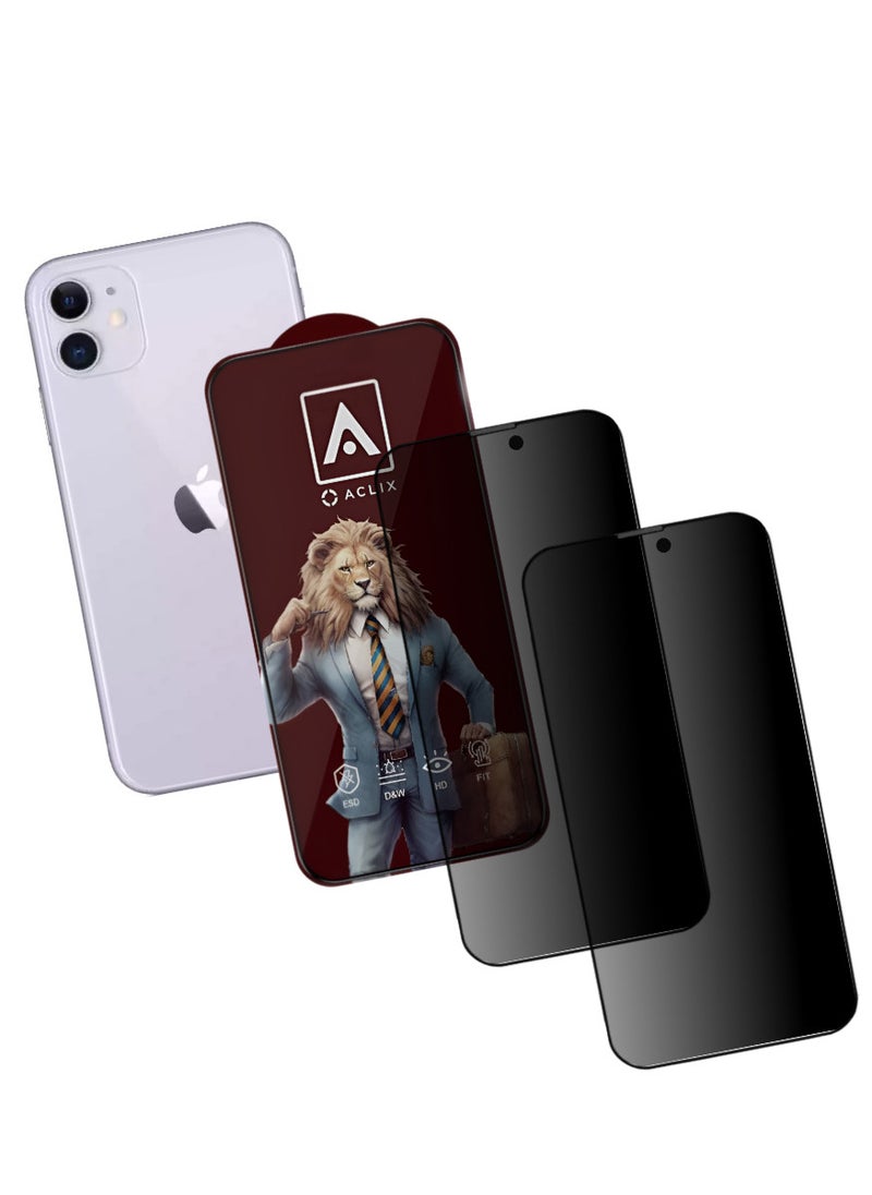 ACLIX 2 Pieces Antistatic ESD Dustproof Premium Quality High Definition Tempered Glass Screen Protector Designed For  iPhone 11 - Image 1