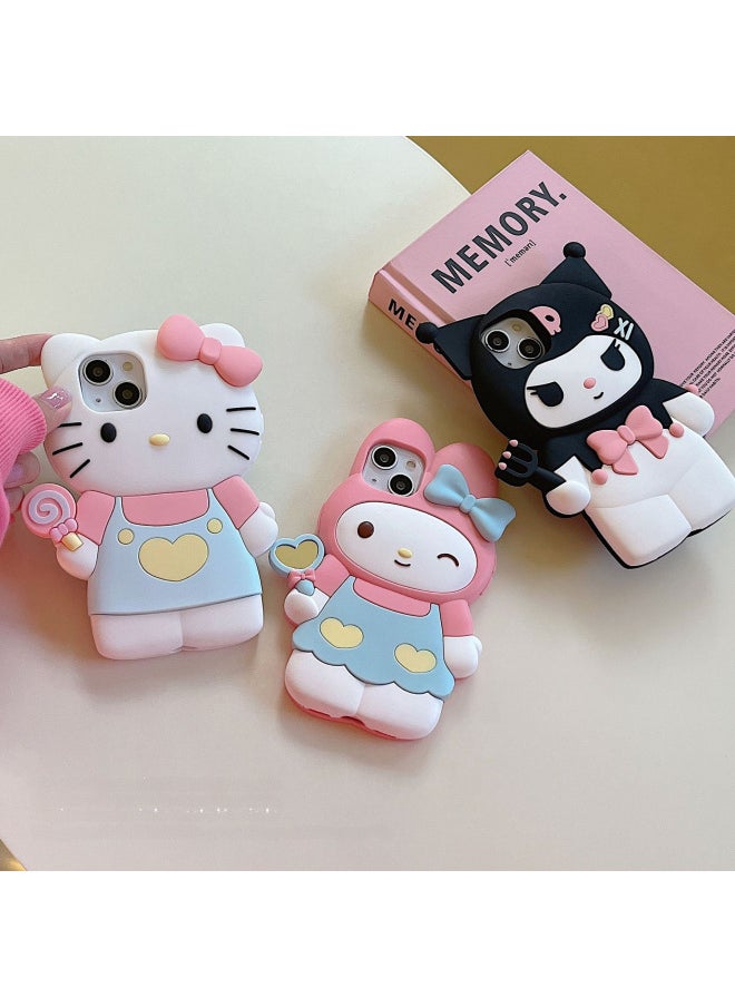 Generic Digital Computer/For Iphone Protective Case/For Iphone Protective Cover Brand Quality Material Provides Protection Scratches Dust Damage-Color:Silicone-take Lollipop KT Cat-Applicable Model:For Iphone13PRO  - Image 1