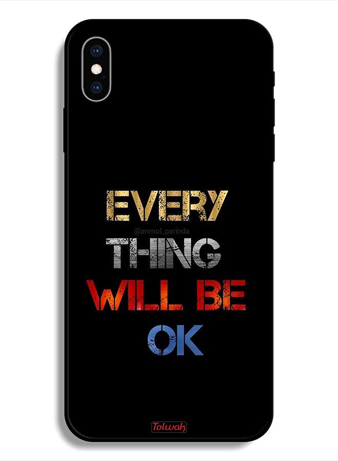 Tolwak Protective Case For Apple iPhone X Everything Will Be Ok - Image 1