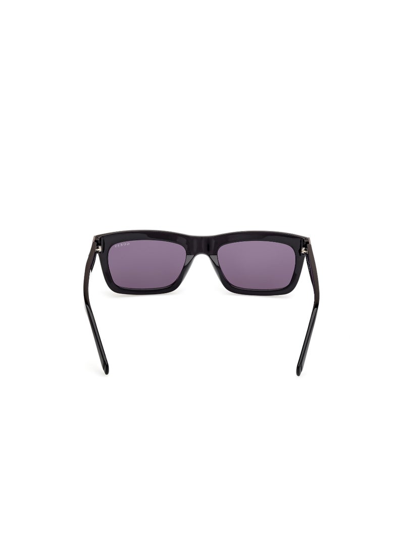 GUESS FULL RIM MALE RECTANGULAR BLACK ACETATE SUNGLASSES - Image 4