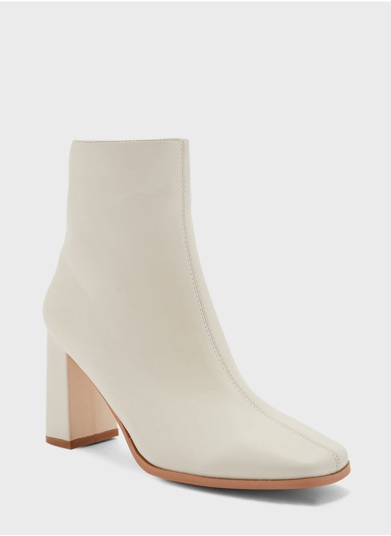 ELLA - Pointed Slim Block Heel Boot - Image 1