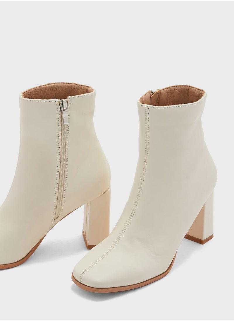 ELLA - Pointed Slim Block Heel Boot - Image 1