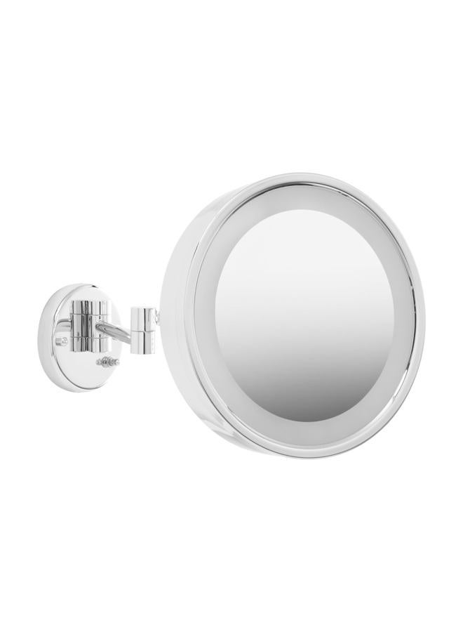 Jerdon HL7CF 9.75-Inch Lighted Wall Mount Makeup Mirror with 3x Magnification, Chrome Finish - Image 1