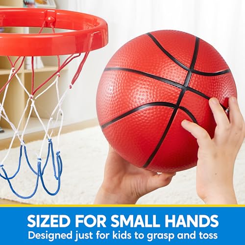 SYNCFUN 5" Mini Basketball Set, 6 PCS Small Ball with Pump for Mini Basketball Hoop, Rubber Toy Ball for Pool, Indoor and Outdoor Games, Sports Toys for Toddlers and Teenagers - Image 3