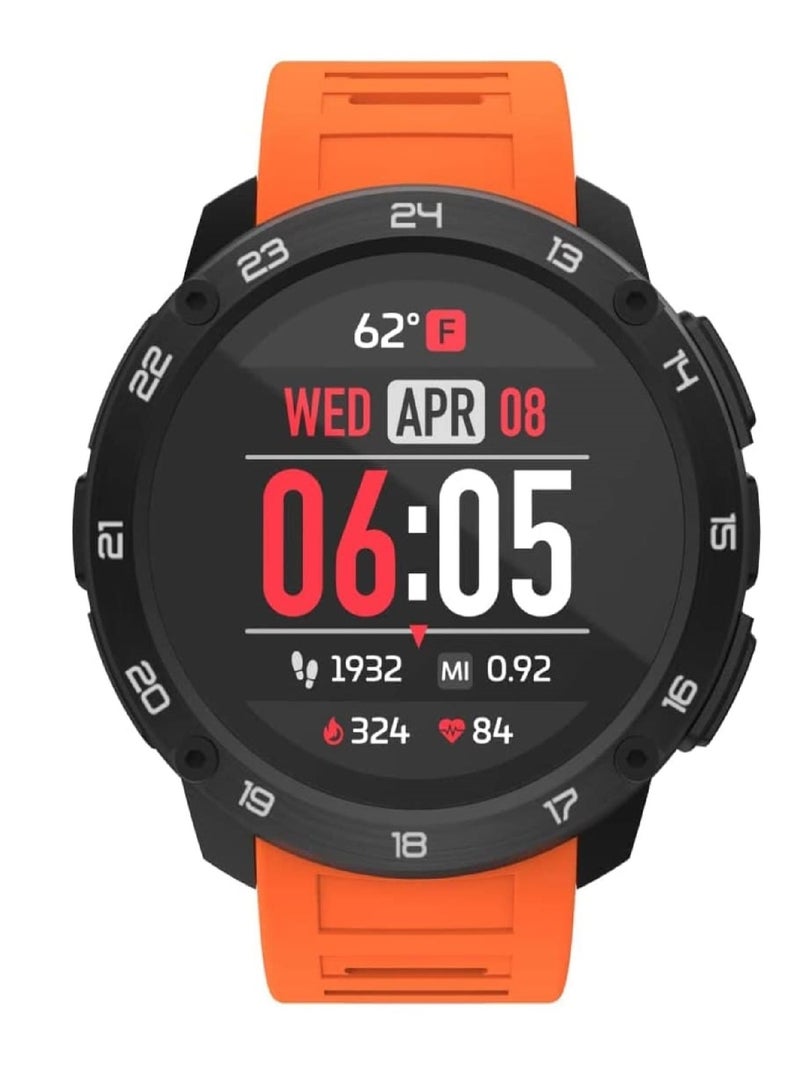 iTouch Unisex Interactive Explorer 3 Watch Black/Orange with Silicone Strap, 500229B-42-G18 - Image 1