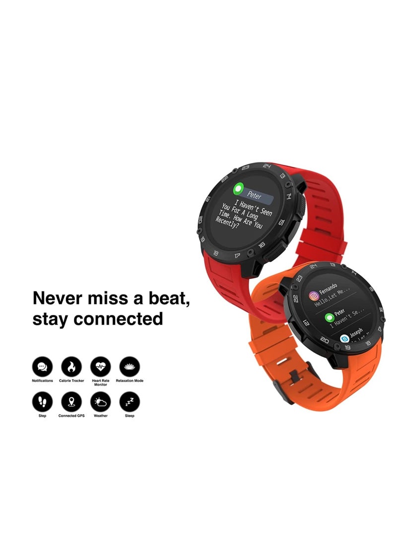 iTouch Unisex Interactive Explorer 3 Watch Black/Orange with Silicone Strap, 500229B-42-G18 - Image 2