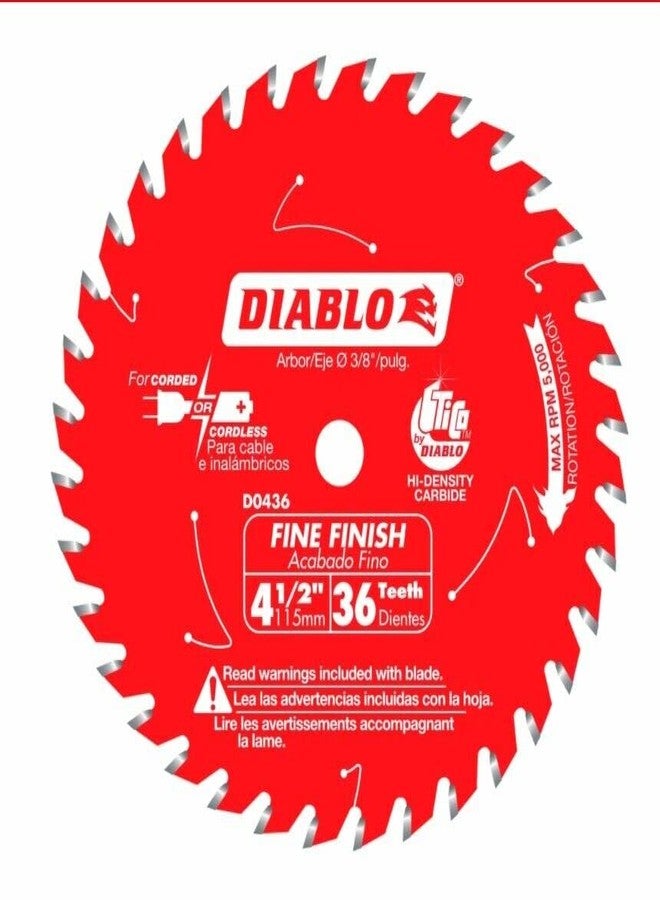Freud D0436X 4-3/8" x 36 Tooth Diablo Cordless Trim Saw Blades 2-Pack - Image 1