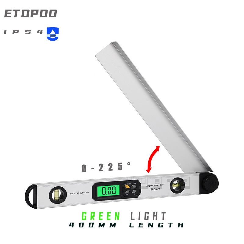 400mm Digital Protractor Angle Finder IP 54 400mm aluminum digital display angle ruler DC06-GR (without tool kit) 