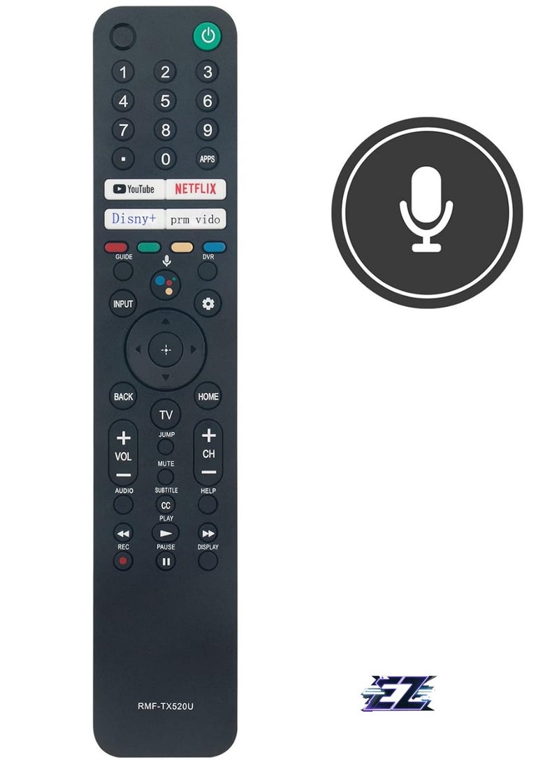 PopZa Replace RMF-TX520U MG3-TX520U Voice Remote Control fit for Sony TV KD75X80J KD65X80J KD55X80J KD50X80J KD43X80J KD85X85J KD75X85J KD65X85J XR65X90J XR55X90J XR50X90J KD55X85J KD50X85J with battery - Image 2