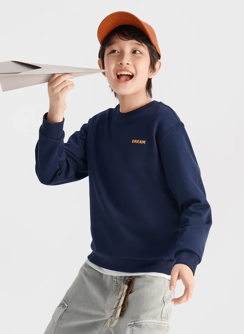 Balabala Kids Unisex Round neck sweatshirt