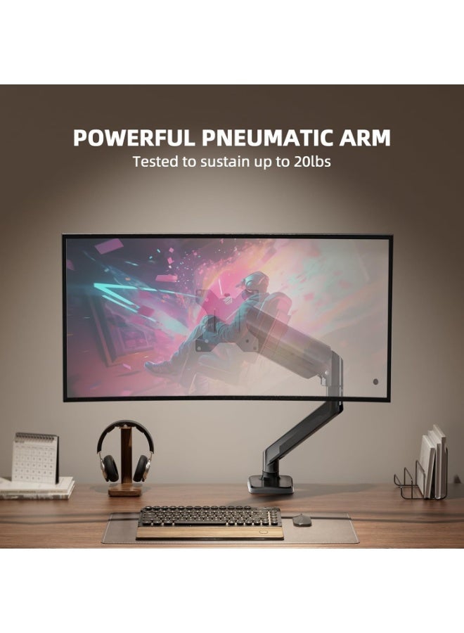 Adjustable monitor arm – Gas-operated desktop mount for 19- to 32-inch monitors – Practical and space-saving - Image 5