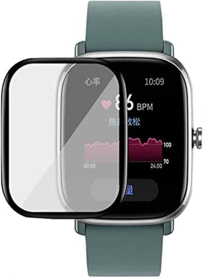 Next Next Store 3D Screen Protector Compatible with Amazfit GTS 2 Mini, Shockproof Film and Soft Edges, Optimal User Experience and Full Protection