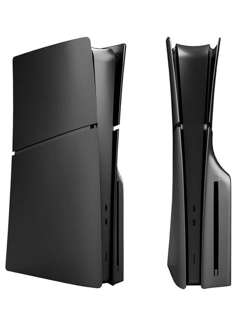 PS5 Slim Digital Edition Console Plates Case for PS5 Slim Optical Drive Replacement, Hard Anti-Drop Panel Shell Accessories (Black)