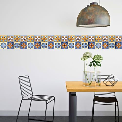 Brandian Strip Tile Sticker Self-Adhesive Waterproof Mosaic for Kitchen Backsplash and Wall Decoration, Vintage-Inspired (15 Strips, 48 x 10 cm Each - Final Size 720 x 10 cm) - Image 5